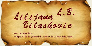 Lilijana Bilašković vizit kartica